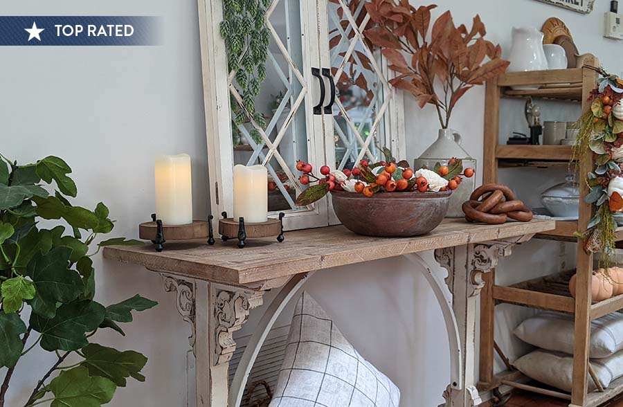 Wooden Candle Risers, Set of 2