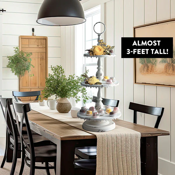 Three-Tier Feminine Farmhouse Display Stand