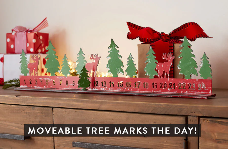 Metal Landscape Christmas Countdown Calendar