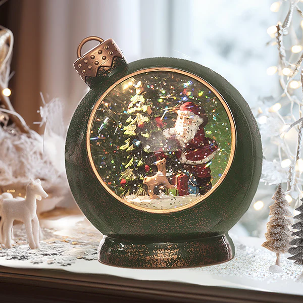 LED Santa Claus Snow Globe Ornament