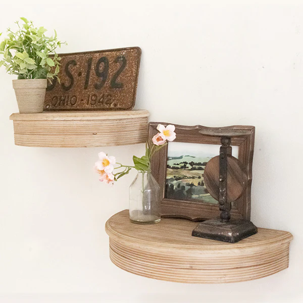 Half Moon Floating Shelves, Set of 2
