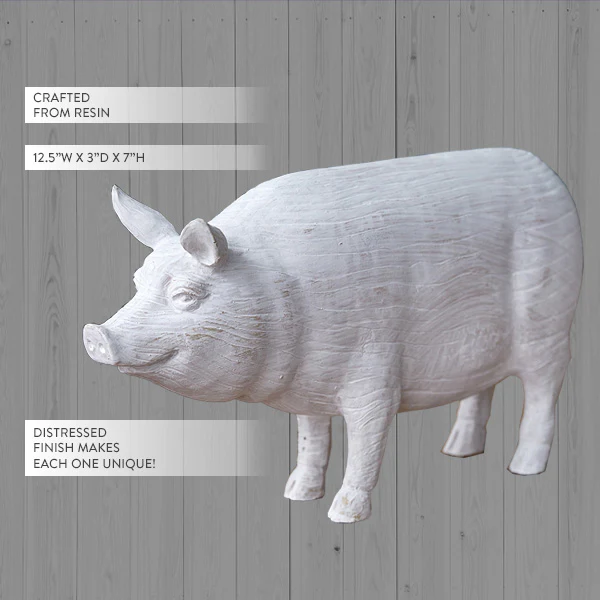 Farmhouse Pig Statue