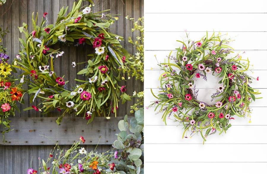 HUGE Spring Wildflower Wreath