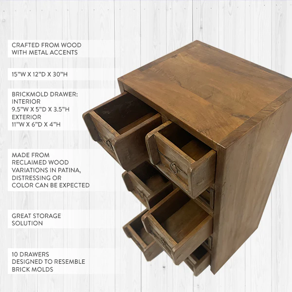 Reclaimed Wood Brickmold Cabinet