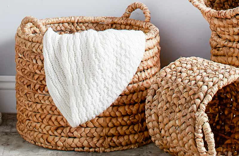 Water Hyacinth Baskets  Set of 4