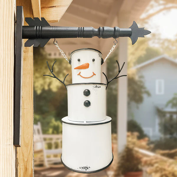 3D TIERED SNOWMAN SIGN WITH BRACKET OPTION | OUR WINTER SIGNS OF THE SEASONS EDITION