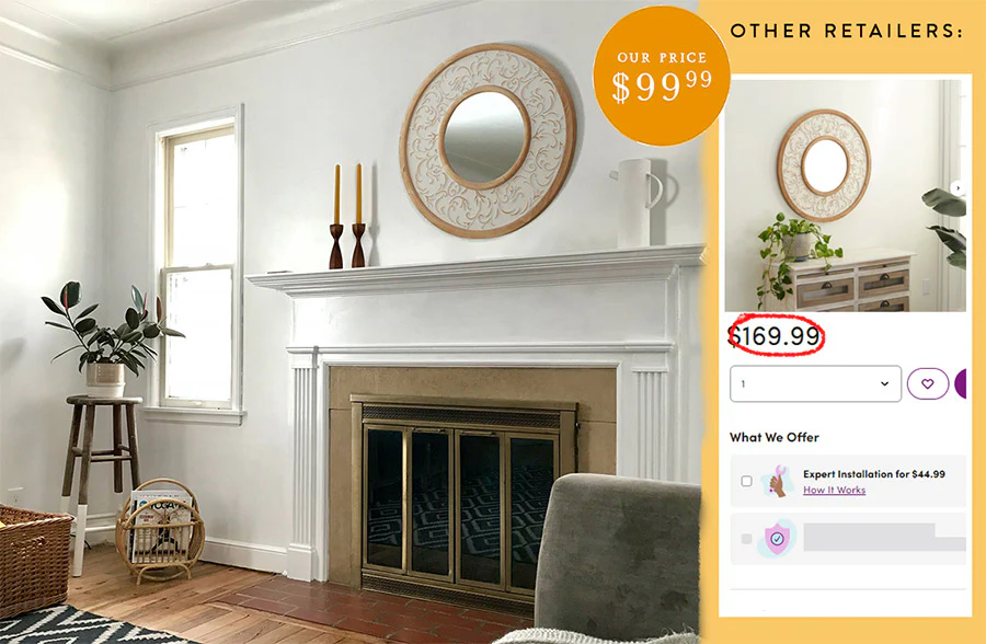 Round Victorian Carved Mirror