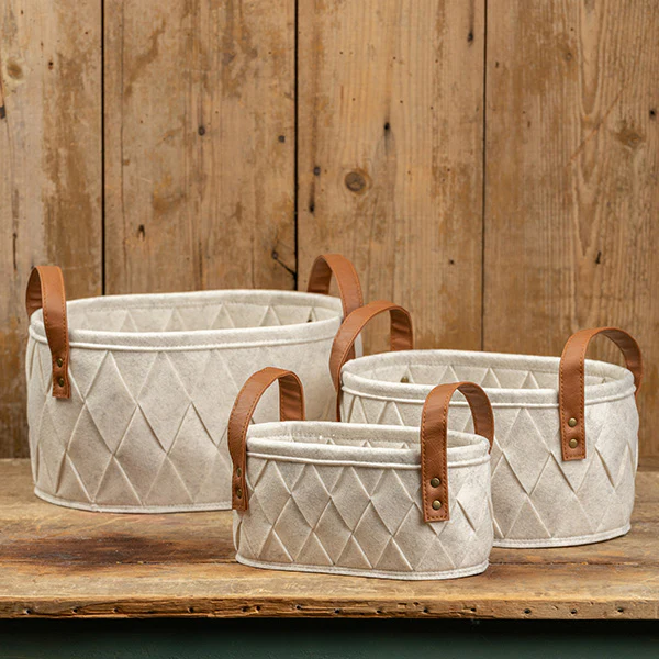 Woven Felt Baskets, Pick Your Style
