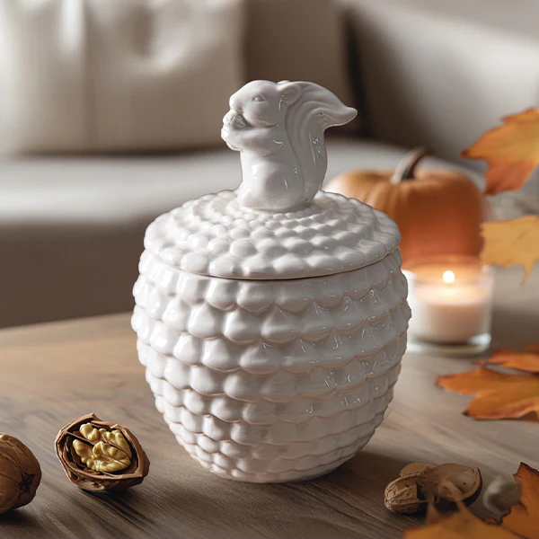 Porcelain Squirrel Canister