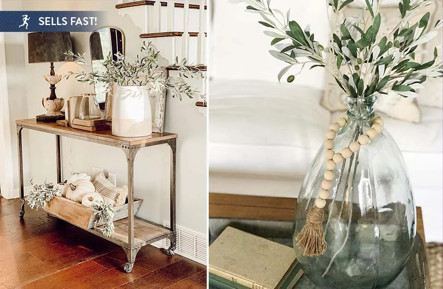 36 Inch Olive Stems, Set of 3