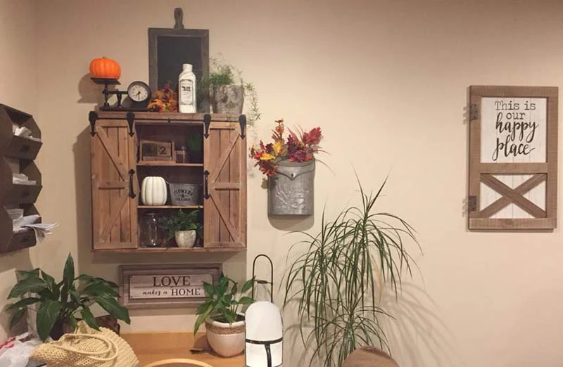 Sliding Barn Doors Storage Cabinet