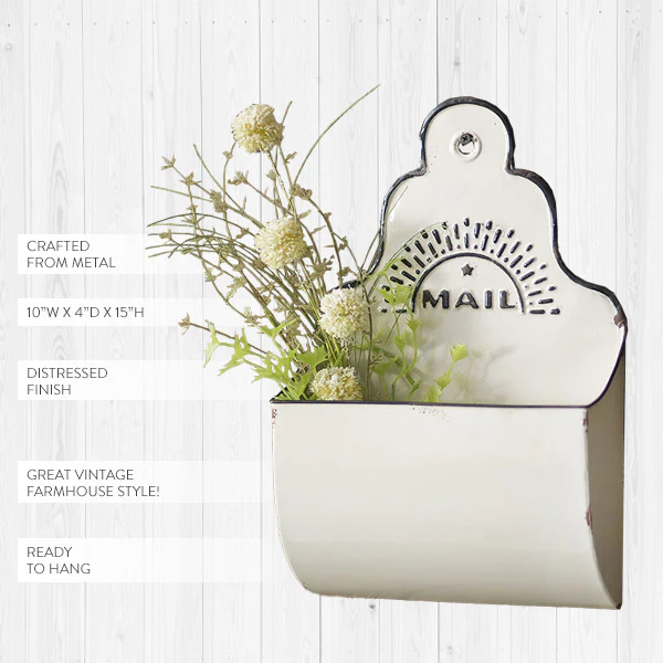 Chippy Enamel Scoop Mail Bin