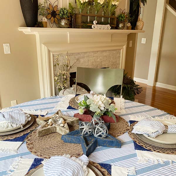 Patriotic Distressed Wooden Star Bowls, Set of 3