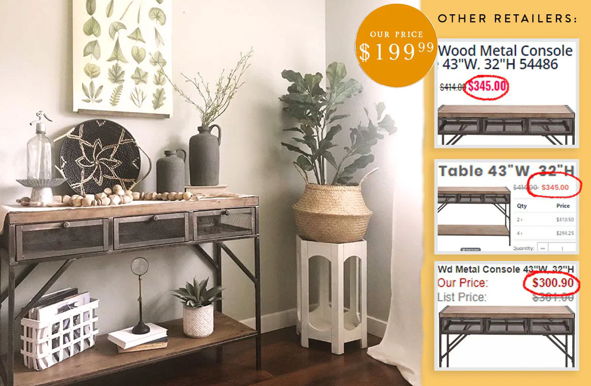 Industrial Console Table
