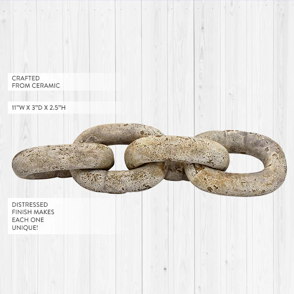 Rustic Chunky Chain Link Tabletop Décor