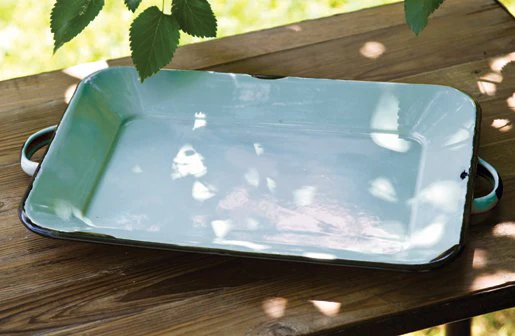 Vintage Inspired Enamelware Tray