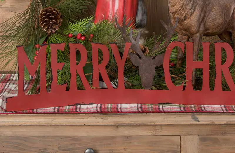 Rustic Merry Christmas Table Sign