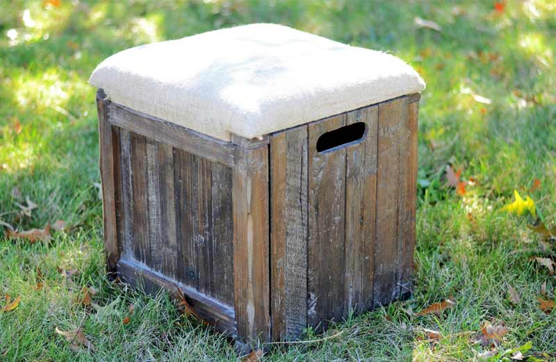 Collapsible Wooden Storage Stool