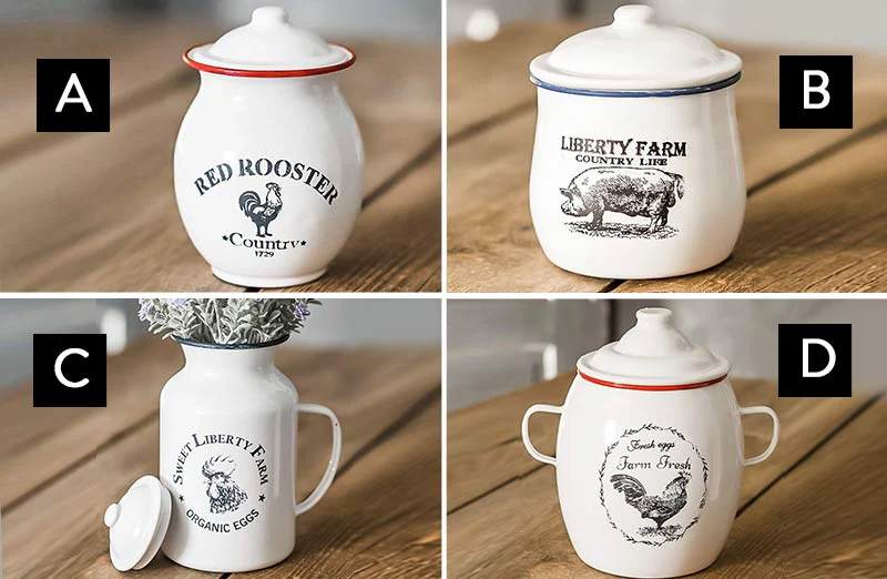 Enamel Kitchen Canisters