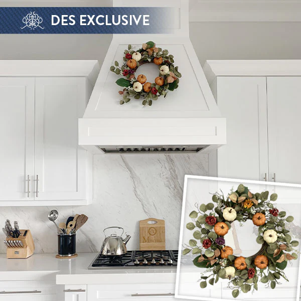 Premium Eucalyptus and Pumpkin Wreath