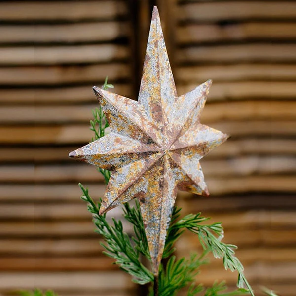 Vintage Inspired Distressed Tree Topper
