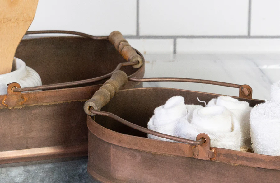 Galvanized Oval Buckets with Handles, Set of 2