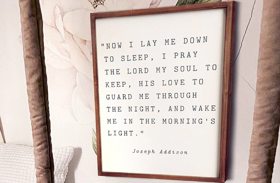 Wooden Framed Prayer Wall Decor