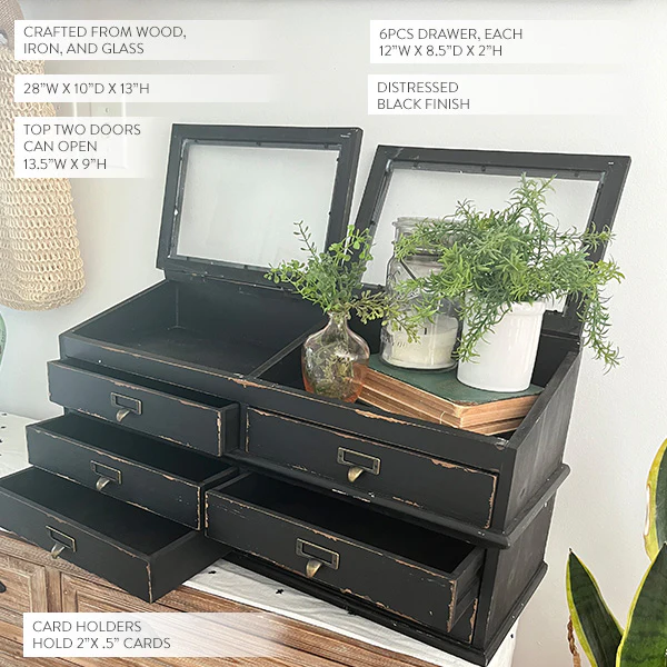 Large Wooden Apothecary Chest