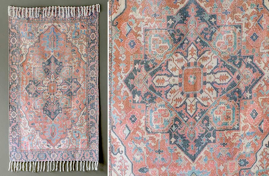 3x5 Persian Printed Rug with Tassels, Pick Your Color