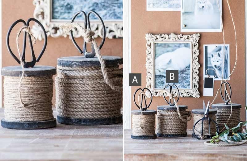 Jute Rope Spindle With Scissors