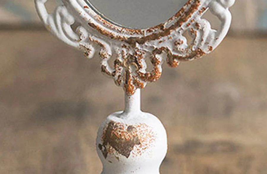 Chippy Victorian Tabletop Mirror