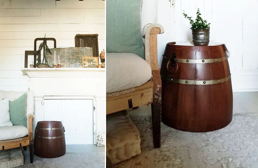 Barrel Inspired Accent Table