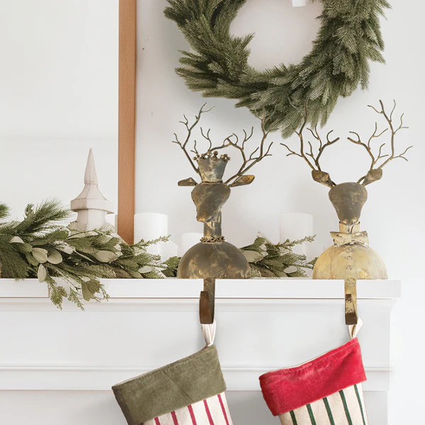 Vintage Holiday Stocking Display Set