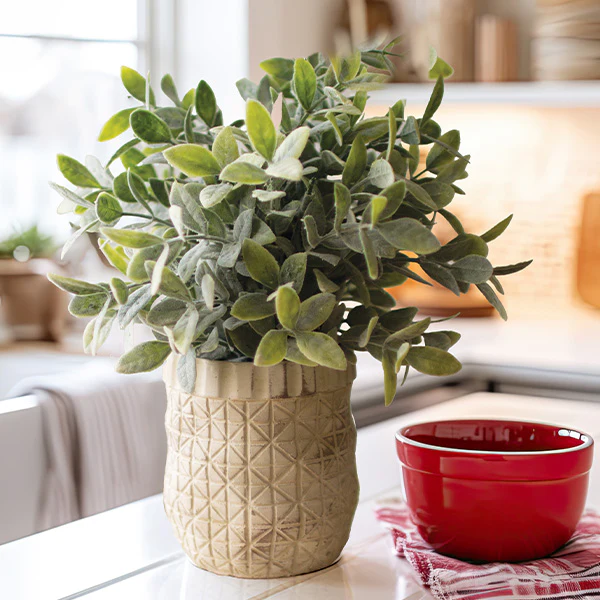 Potted Faux Sage Greenery