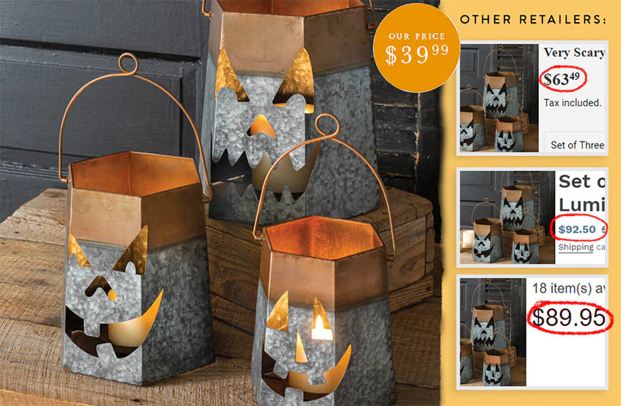 Jack O' Lantern Treat Bag Inspired Luminaries, Set of 3
