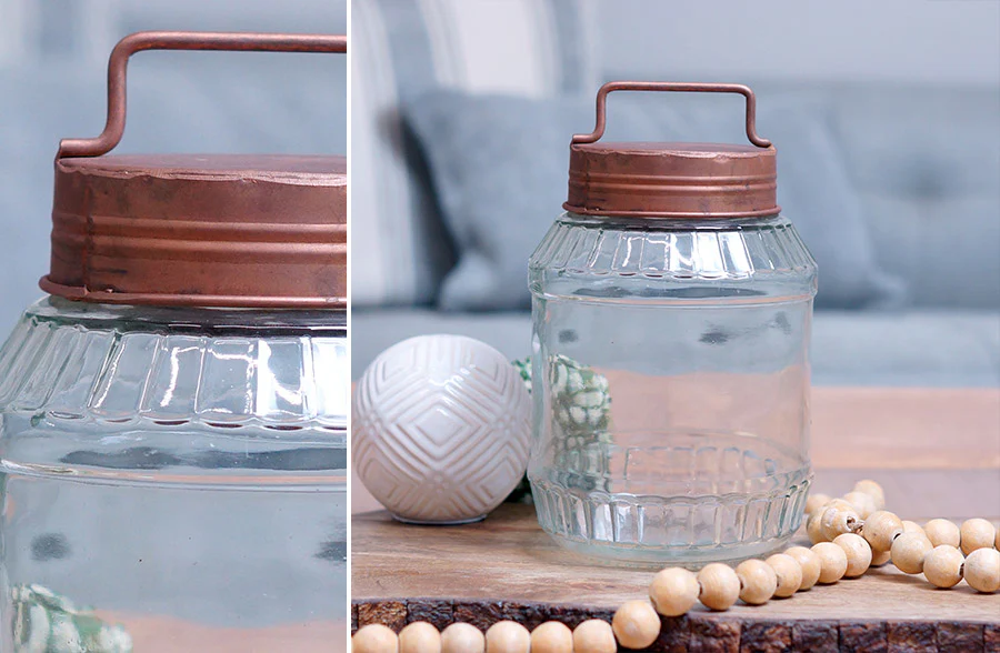 Glass Jar with Copper Lid