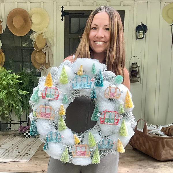 Light-Up Colorful Gondola Wreath