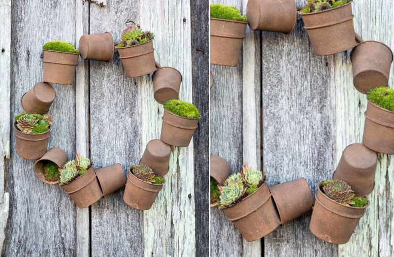 Rusty Bucket Wreath
