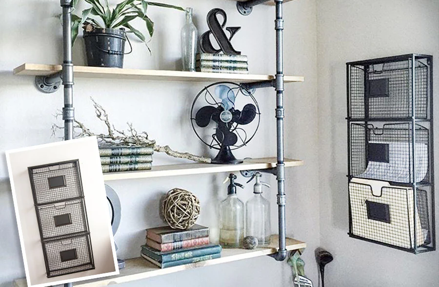 HUGE Hanging File Organizer w/ 3 Tilting Baskets