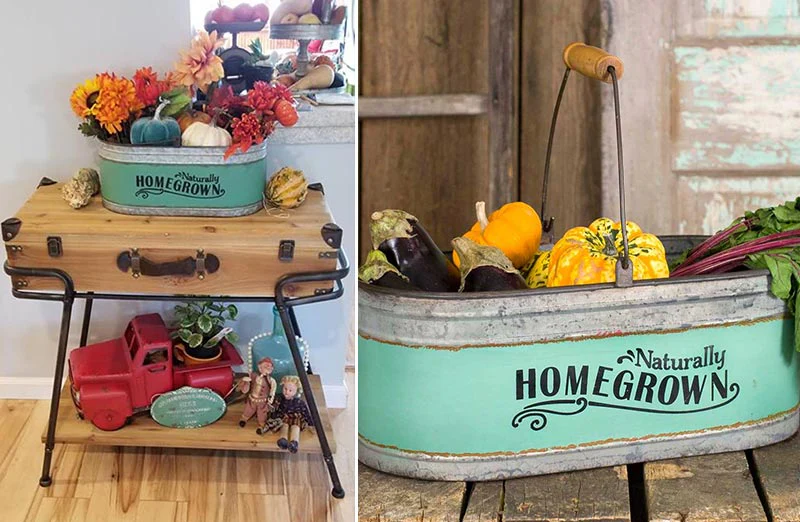 Homegrown Utility Bucket | Vintage Farmhouse