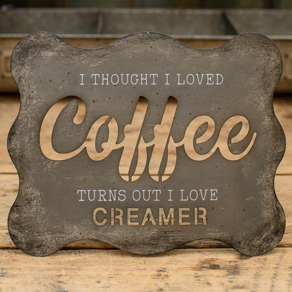 Metal Tabletop Coffee Sign