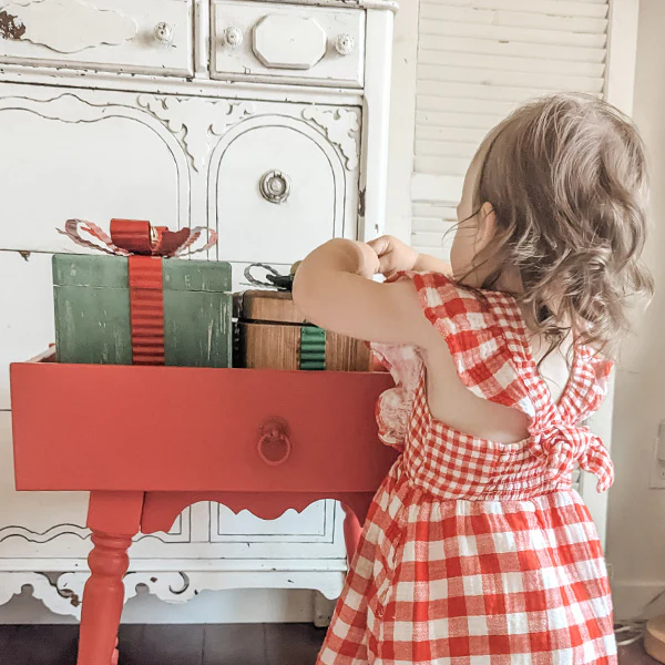 Wooden Gift Boxes with Iron Bows, Set of 2