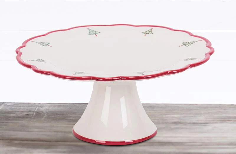 Ceramic Holiday Cake Stand