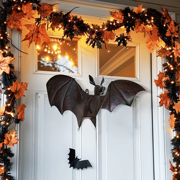 Metal Bat Hanging Door Decor