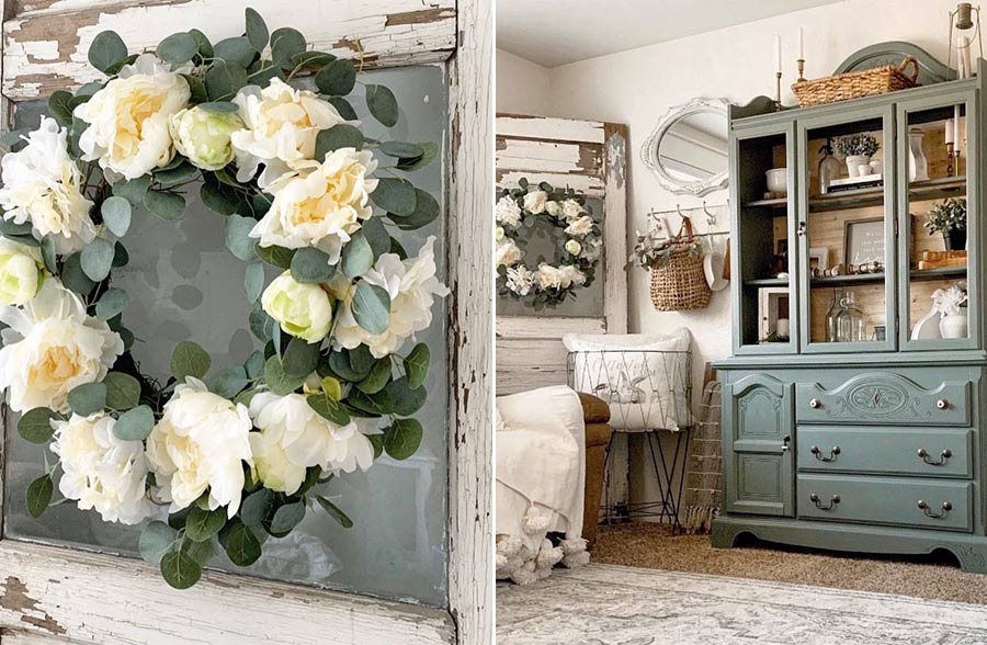 Peony and Hydrangea Wreath