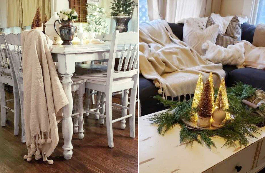 Pom Pom Fringe Throw