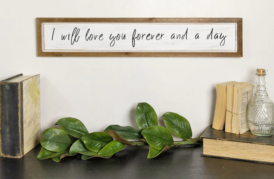 Rustic Wooden I Will Love You Sign