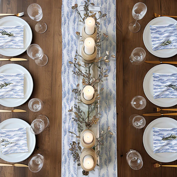Autumn Glitz Floral Garland | Blue Harvest