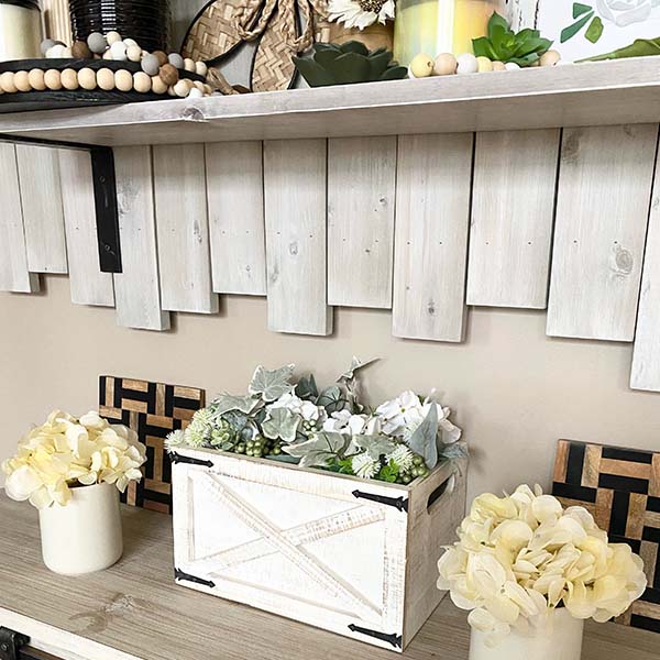 Whitewashed Barnwood Storage Planter