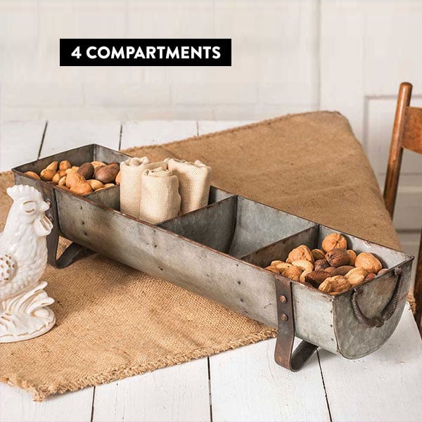 Galvanized Metal Trough Caddy